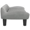 Lit pour chien gris clair 70x40x24 cm velours 