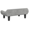 Lit pour chien gris clair 70x40x24 cm velours 