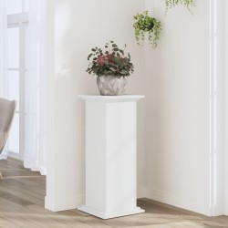 Support pour plantes blanc 33x33x80 cm bois d'ingénierie 