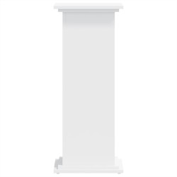 Support pour plantes blanc 33x33x80 cm bois d'ingénierie 