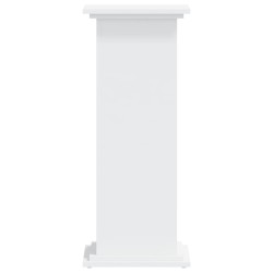 Support pour plantes blanc 33x33x80 cm bois d'ingénierie 
