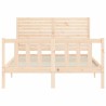 Cadre de lit sans matelas 140x200 cm bois massif de pin 