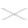 Pieds de table basse en forme de X, 2 pièces, blanc, 70 x (30-31) cm, acier 