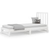 Lit coulissant sans matelas blanc 2x(90x190) cm 