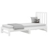Lit coulissant sans matelas blanc 2x(90x190) cm 