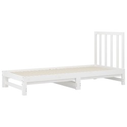 Lit coulissant sans matelas blanc 2x(90x190) cm 