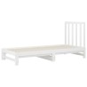 Lit coulissant sans matelas blanc 2x(90x190) cm 