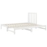 Lit coulissant sans matelas blanc 2x(90x190) cm 