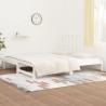 Lit coulissant sans matelas blanc 2x(90x190) cm 