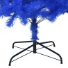 Sapin de Noël artificiel avec support bleu 210 cm PVC 
