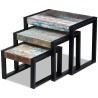 Tables gigognes 3 pcs Bois de récupération massif 