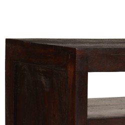 Meuble TV Bois d'acacia solide 90 x 30 x 55 cm Marron foncé 