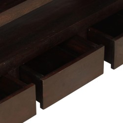 Meuble TV Bois d'acacia solide 90 x 30 x 55 cm Marron foncé 