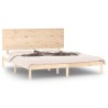 Cadre de lit sans matelas 200x200 cm bois massif de pin 