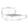 Cadre de lit sans matelas 200x200 cm bois massif de pin 