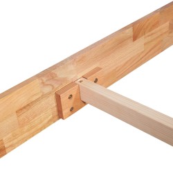 Cadre de lit sans matelas bois de chêne massif 90x200 cm 