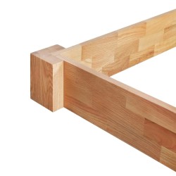Cadre de lit sans matelas bois de chêne massif 90x200 cm 