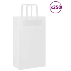 Sacs en papier 250 pcs avec poignées blanc 54x15x49 cm 