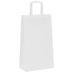 Sacs en papier 250 pcs avec poignées blanc 54x15x49 cm 