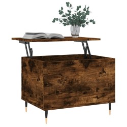 Table basse Chêne fumé 60x44,5x45 cm Bois d'ingénierie 