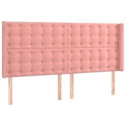 Tête de lit à LED Rose 163x16x118/128 cm Velours 