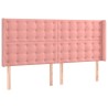 Tête de lit à LED Rose 163x16x118/128 cm Velours 