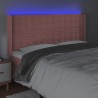 Tête de lit à LED Rose 163x16x118/128 cm Velours 