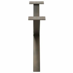 Pieds de table basse en forme de X, 2 pièces, acier naturel, 70 x (30-31) cm 