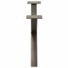 Pieds de table basse en forme de X, 2 pièces, acier naturel, 70 x (30-31) cm 
