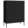 Armoire à tiroirs Noir 80x35x101,5 cm Acier 