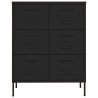 Armoire à tiroirs Noir 80x35x101,5 cm Acier 