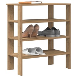 Étagère à chaussures chêne artisanal bois d'ingénierie 