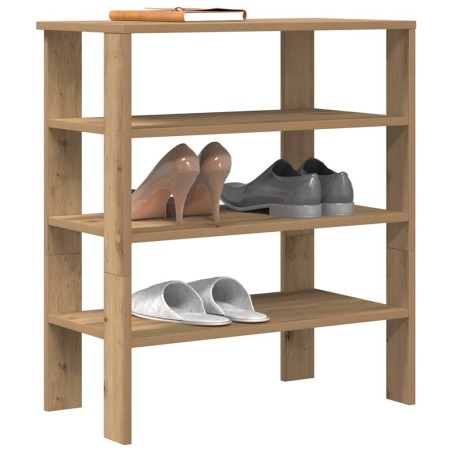 Étagère à chaussures chêne artisanal bois d'ingénierie 