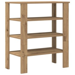 Étagère à chaussures chêne artisanal bois d'ingénierie 