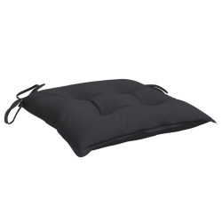 Coussins de chaise lot de 6 noir 50x50x7 cm tissu oxford 