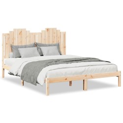 Cadre de lit extra long sans matelas 160x220 cm bois massif 