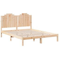 Cadre de lit extra long sans matelas 160x220 cm bois massif 