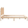 Cadre de lit extra long sans matelas 160x220 cm bois massif 