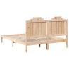 Cadre de lit extra long sans matelas 160x220 cm bois massif 