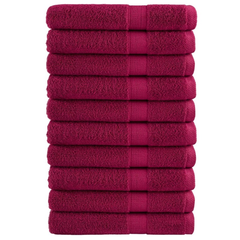 Serviettes de sauna de qualité supérieure SOLUND 10pcs bordeaux 