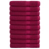 Serviettes de sauna de qualité supérieure SOLUND 10pcs bordeaux 