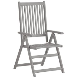Chaises inclinables de jardin lot de 2 et coussins Bois acacia 