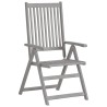 Chaises inclinables de jardin lot de 2 et coussins Bois acacia 