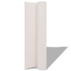 Clôture de jardin double face PVC 150x300 cm Blanc 