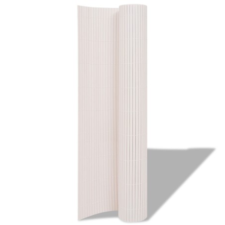 Clôture de jardin double face PVC 150x300 cm Blanc 