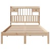 Lit bibliothèque sans matelas 135x190 cm bois de pin massif 