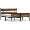 Cadre de lit sans matelas chêne fumé 137x190 cm bois ingénierie 