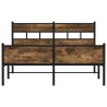 Cadre de lit sans matelas chêne fumé 137x190 cm bois ingénierie 
