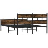 Cadre de lit sans matelas chêne fumé 137x190 cm bois ingénierie 