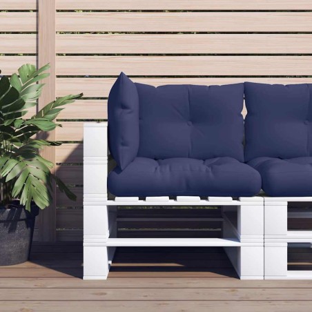 Coussins de palette lot de 3 bleu marine tissu oxford 